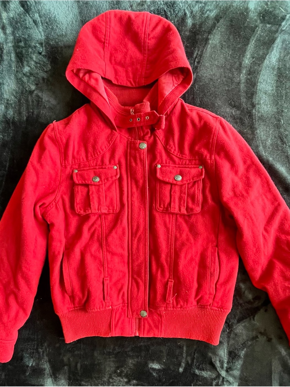 Soho babe Red Hooded Jacket